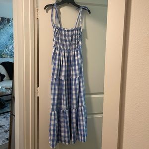 If She Loves Gingham print maxi dress
